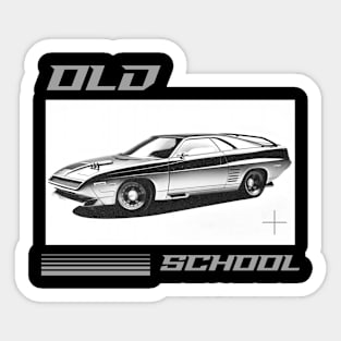 Old School Car Sticker